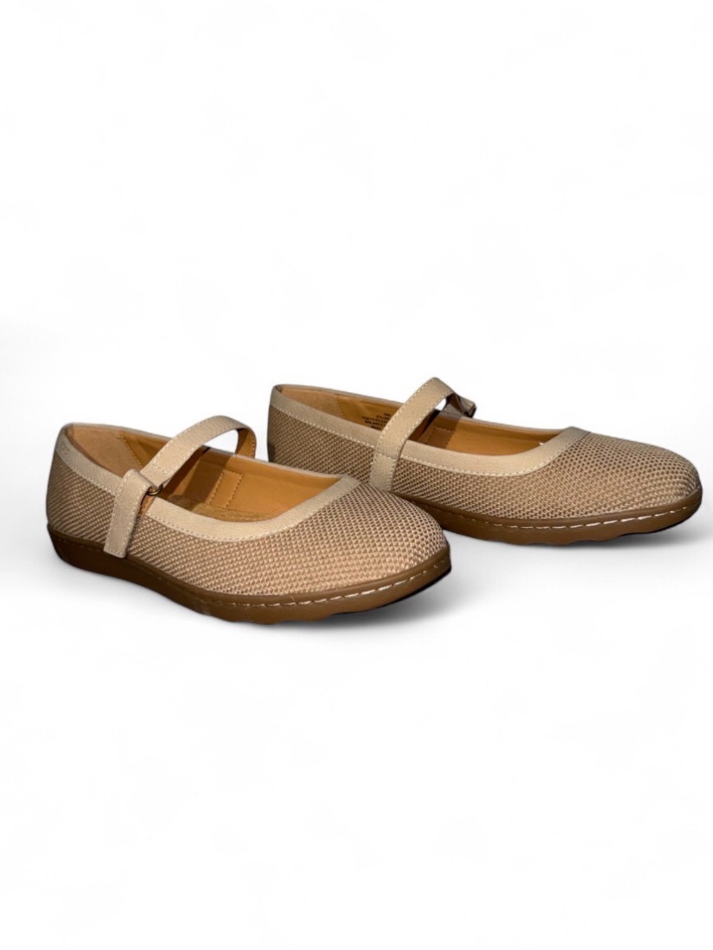Earth Women's Beige Mary Jane Flats with Strap